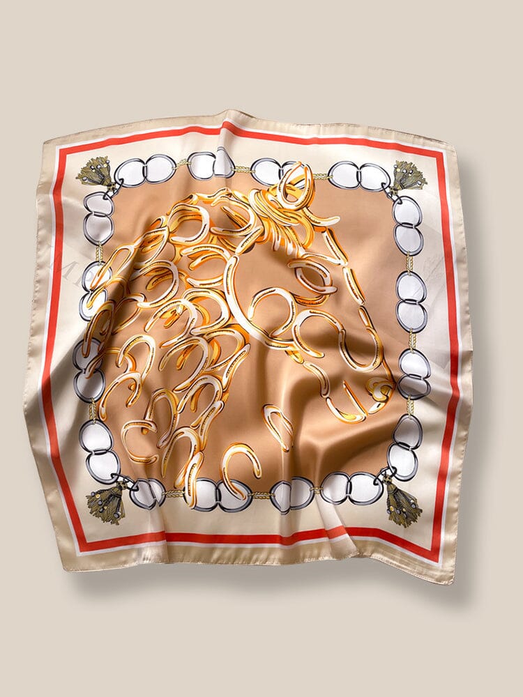 Stylish Printed Square Silk Schal