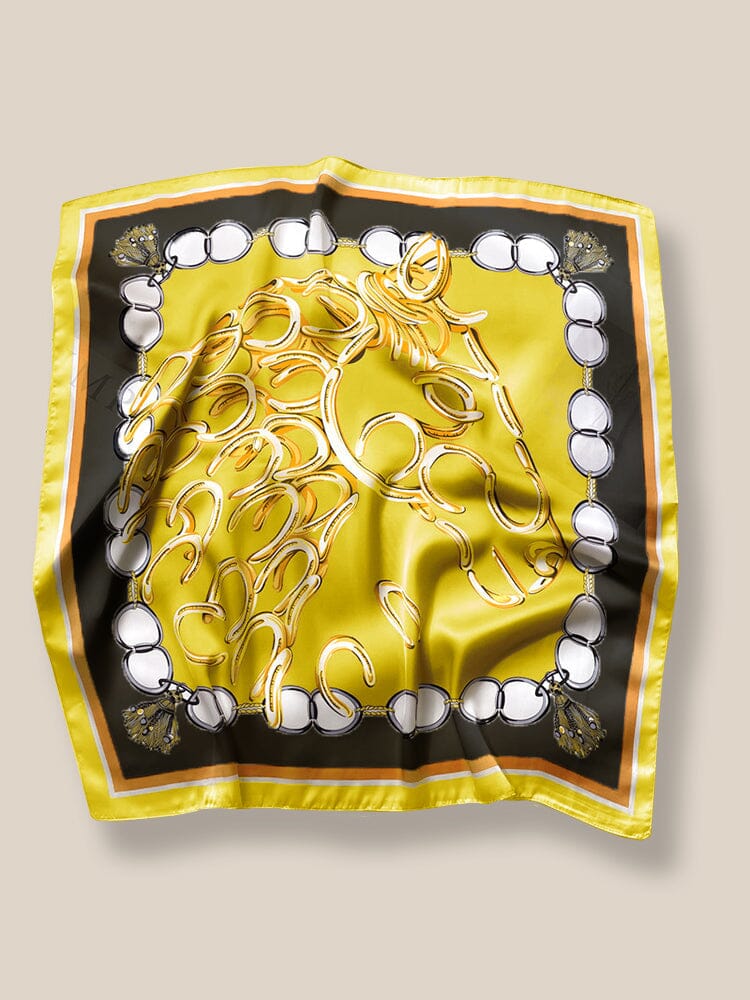 Stylish Printed Square Silk Schal