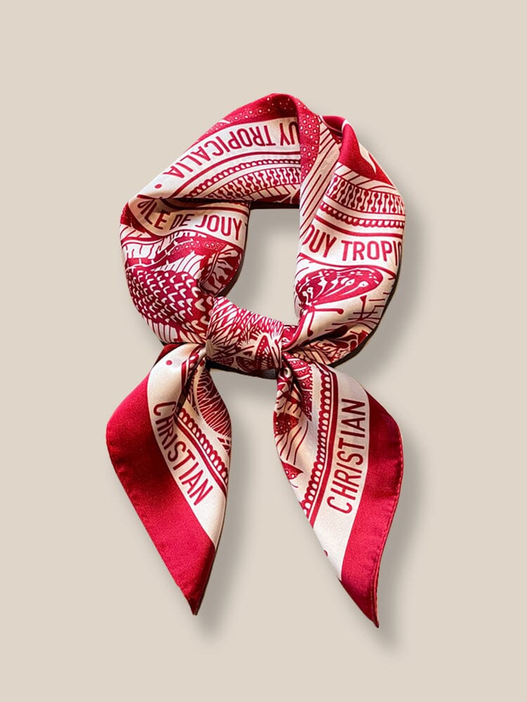Stylish Printed Square Silk Schal