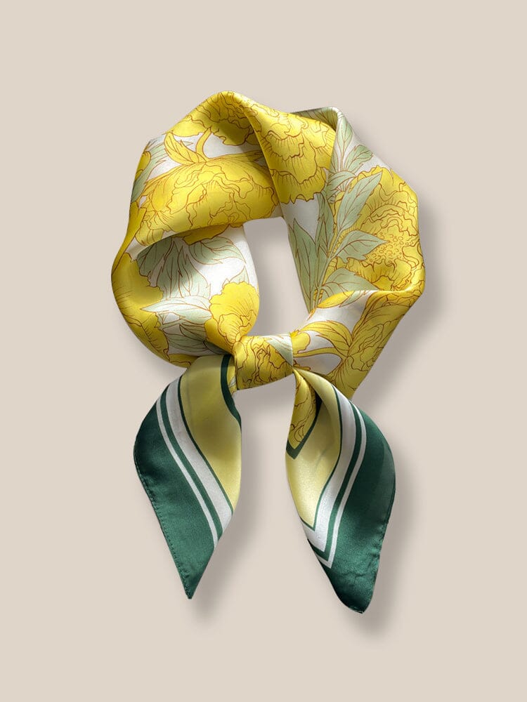 Stylish Printed Square Silk Schal
