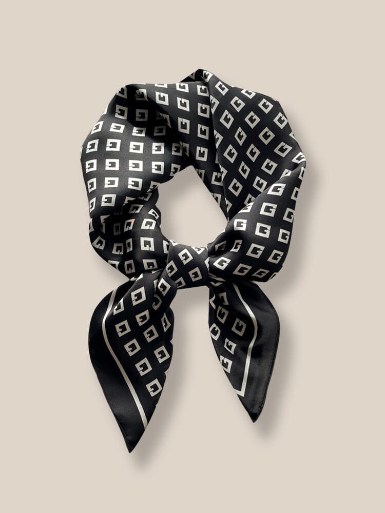 Sky-Friendly Printed Square Silk Schal