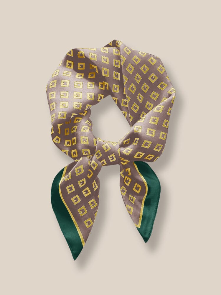 Sky-Friendly Printed Square Silk Schal