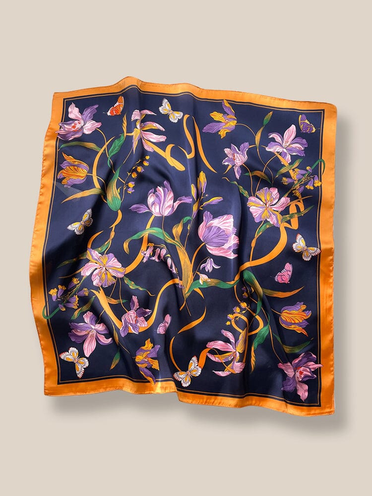 Stylish Printed Square Silk Schal