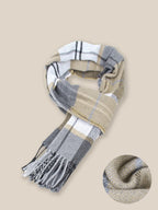 Soft Plaid Tassel Schal