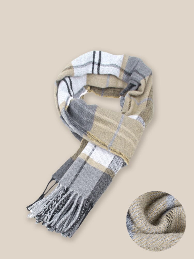 Soft Plaid Tassel Schal