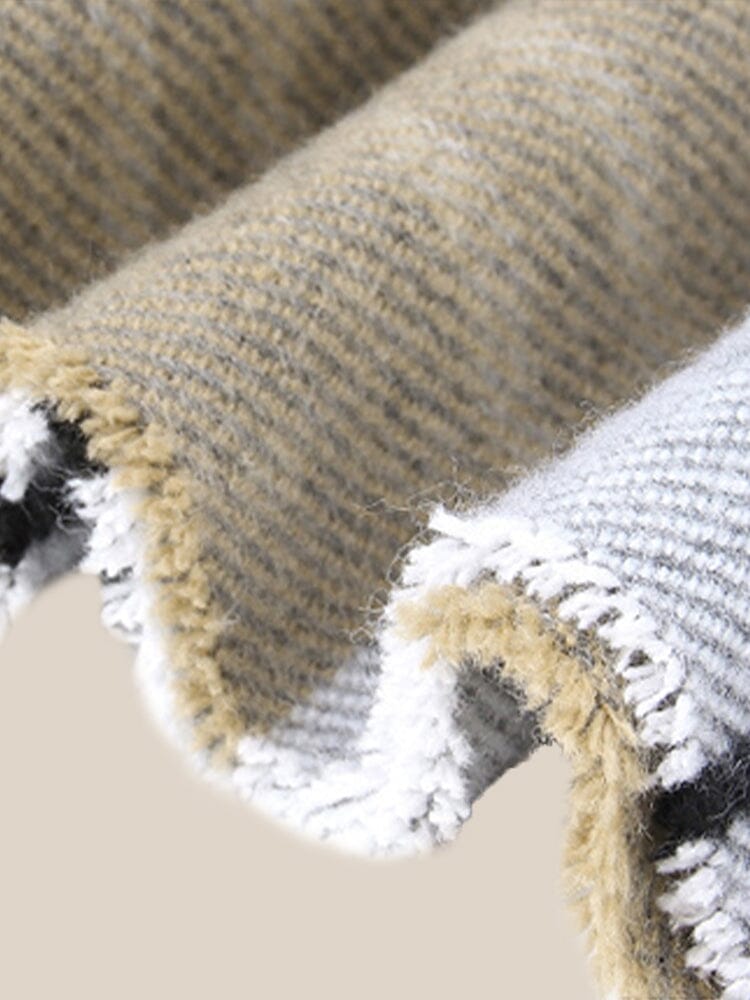 Soft Plaid Tassel Schal
