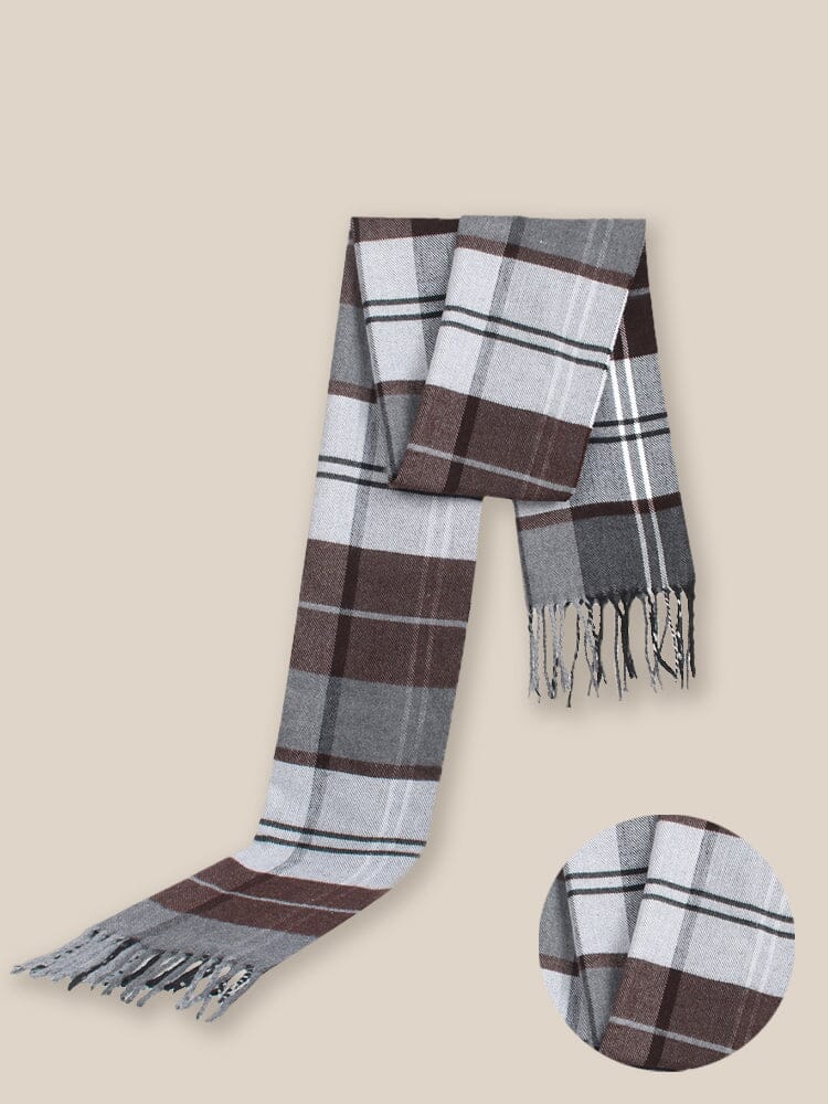 Soft Plaid Tassel Schal