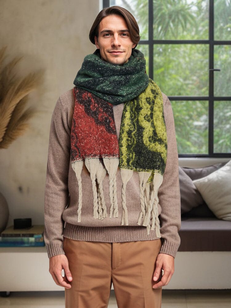 Soft Warm Tassel Schalkragen Schal