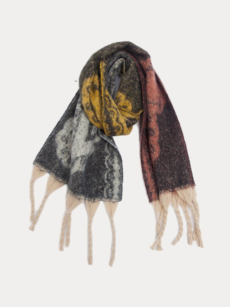 Soft Warm Tassel Schalkragen Schal