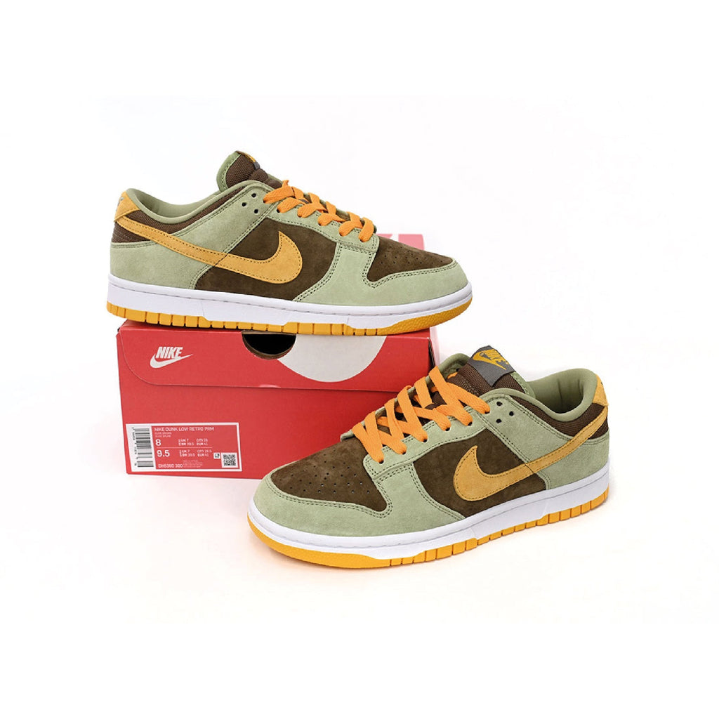 Nike Dunk Low Grün Oliva und Gelb Schuhe Herren