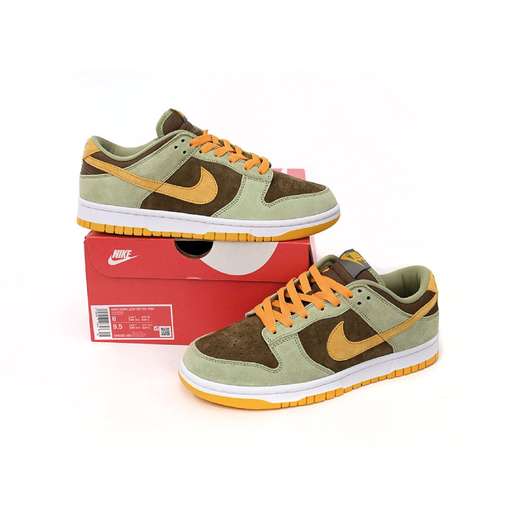 Nike Dunk Low Grün Oliva und Gelb Schuhe Herren