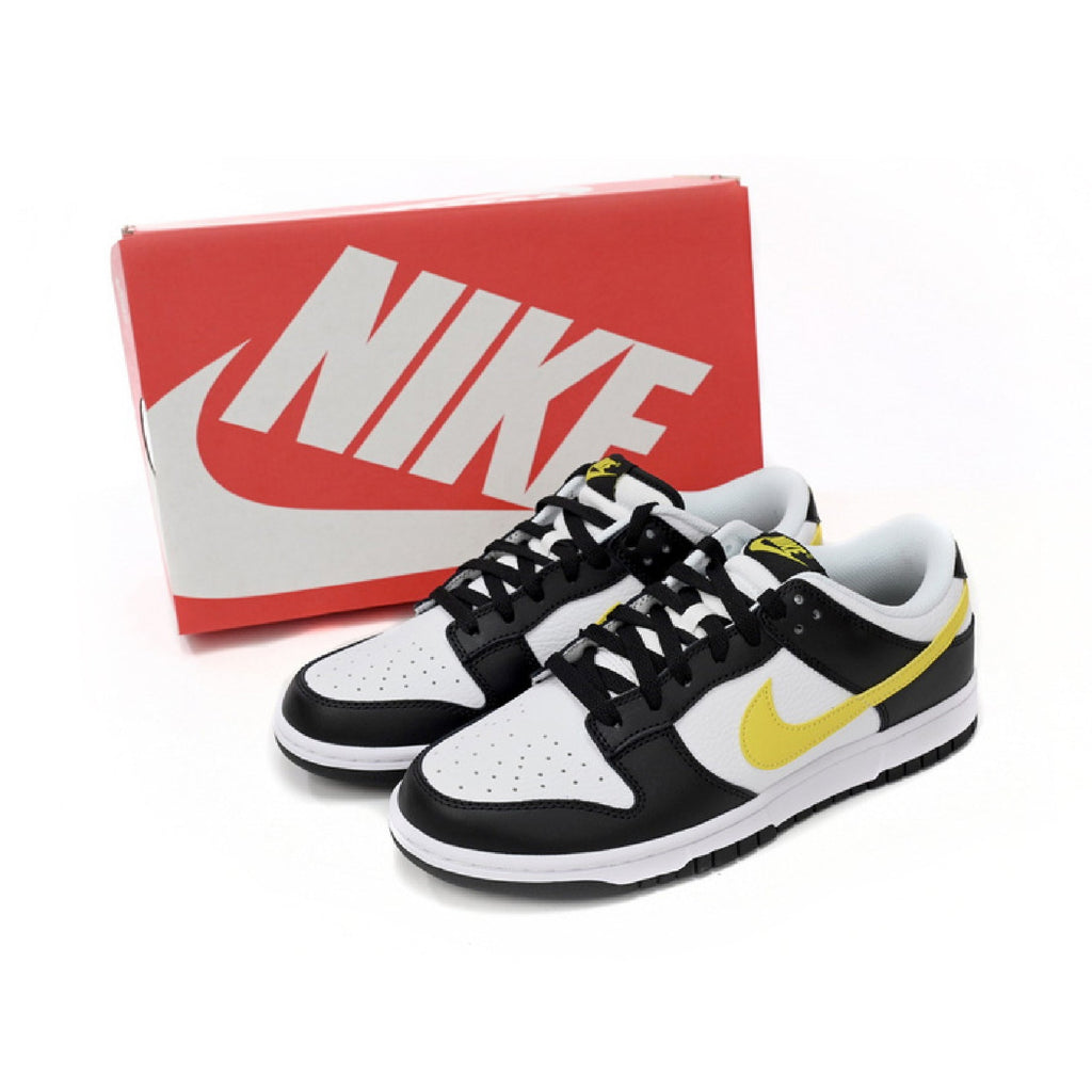 Nike Dunk Low Schwarz Gelb Ottico und Weiß Schuhe Herren