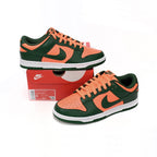 Nike Dunk Low Grün und Orange Schuhe Herren