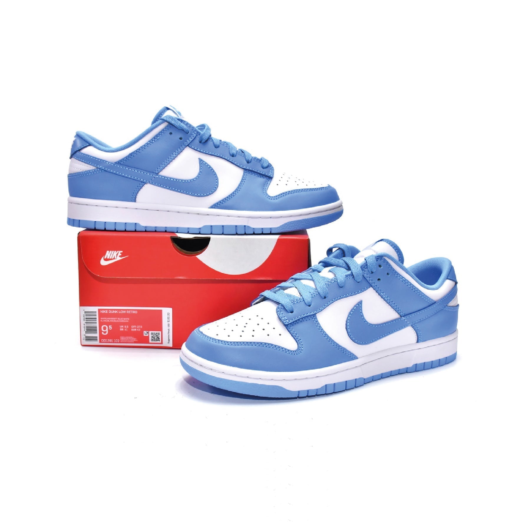 Nike Dunk Low Hellblau University Blau und Weiß Herren