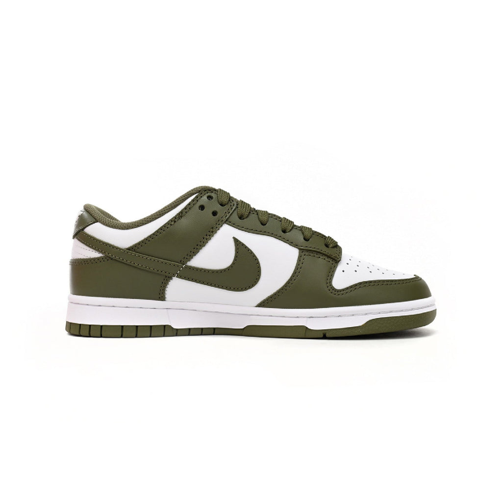 Nike Dunk Low Weiß und Grün Oliva Schuhe Casual Herren Damen