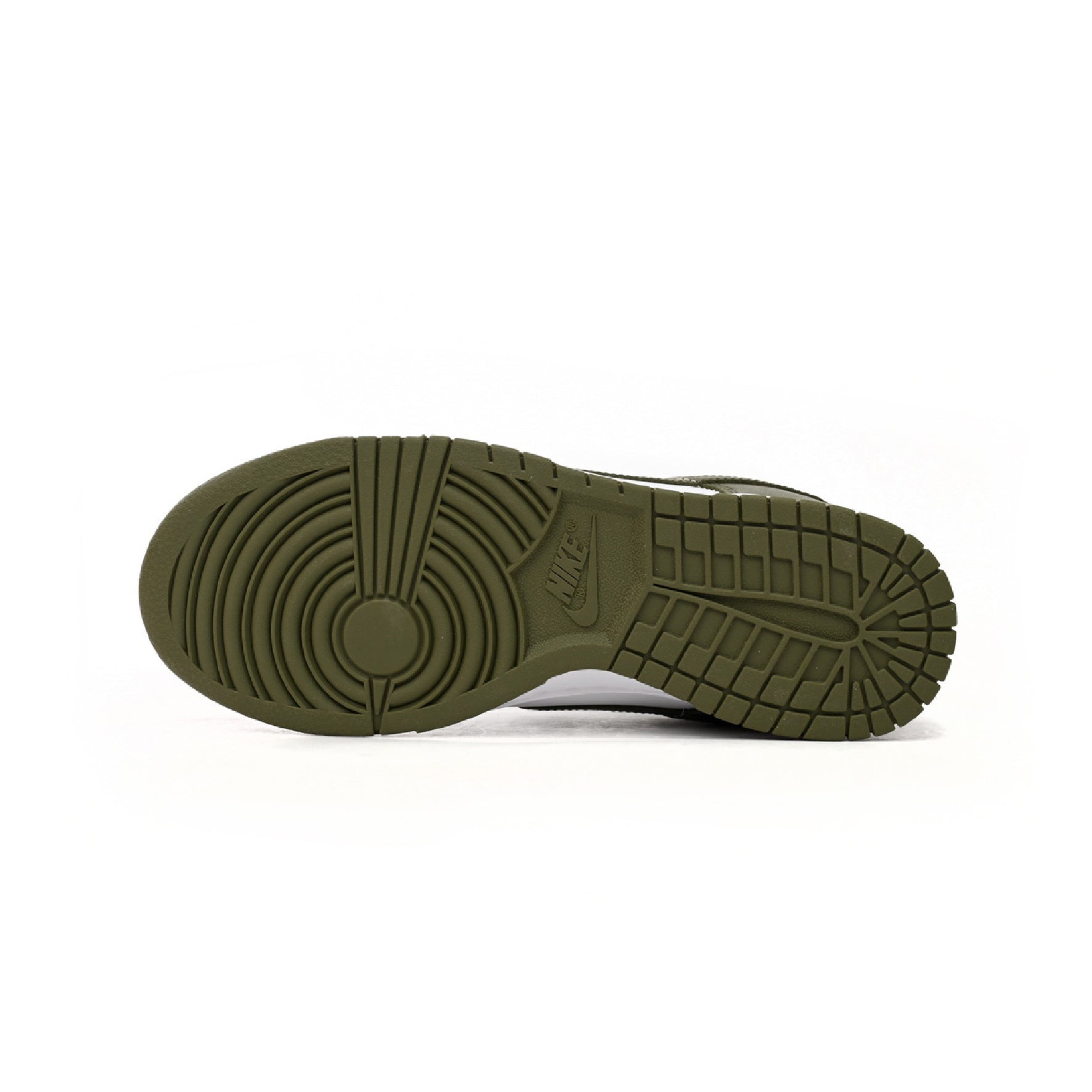 Nike Dunk Low Weiß und Grün Oliva Schuhe Casual Herren Damen