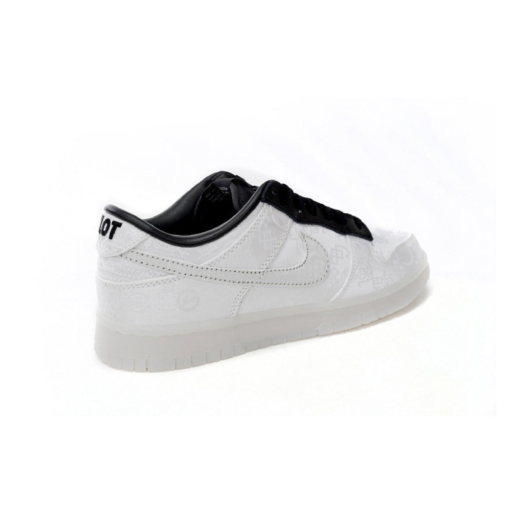 Nike Dunk Low Weiß und Schwarz x CLOT Fragment Sneaker Herren Damen