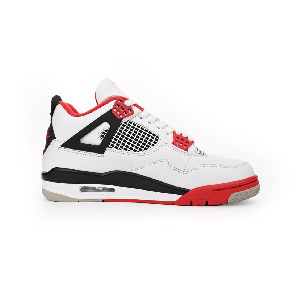 Nike Air Jordan 4 Retro Fire Rot Weiß Rot Schwarz Herren