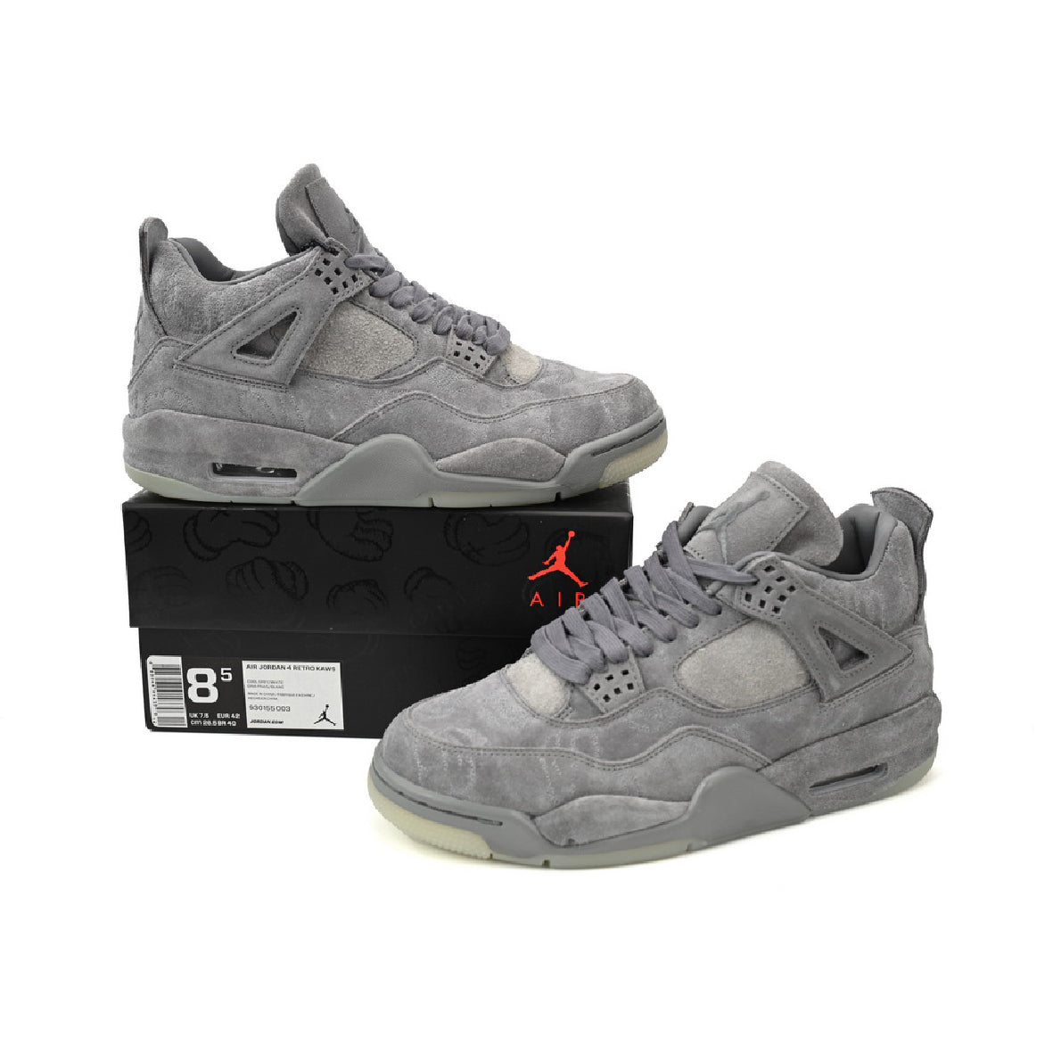 Nike Air Jordan 4 Retro Kaws Grau Suede Limited Edition Herren