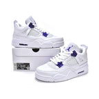 Nike Air Jordan 4 Retro Metallic Violett Weiß Violett Herren