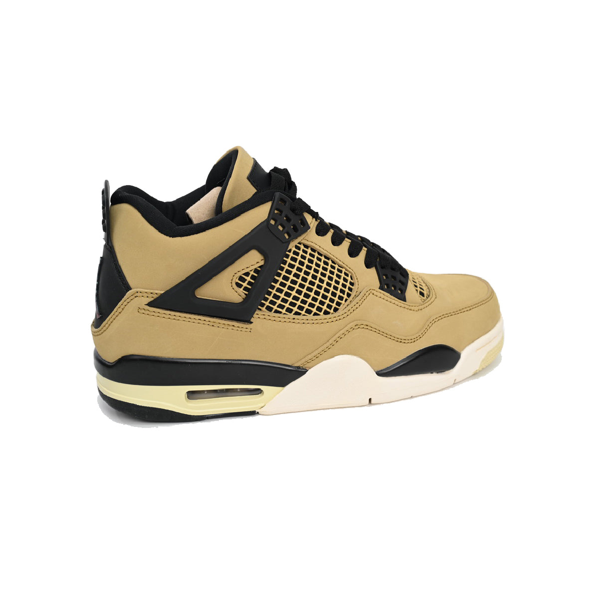Nike Air Jordan 4 Retro Fossil Beige Schwarz Gelb Herren