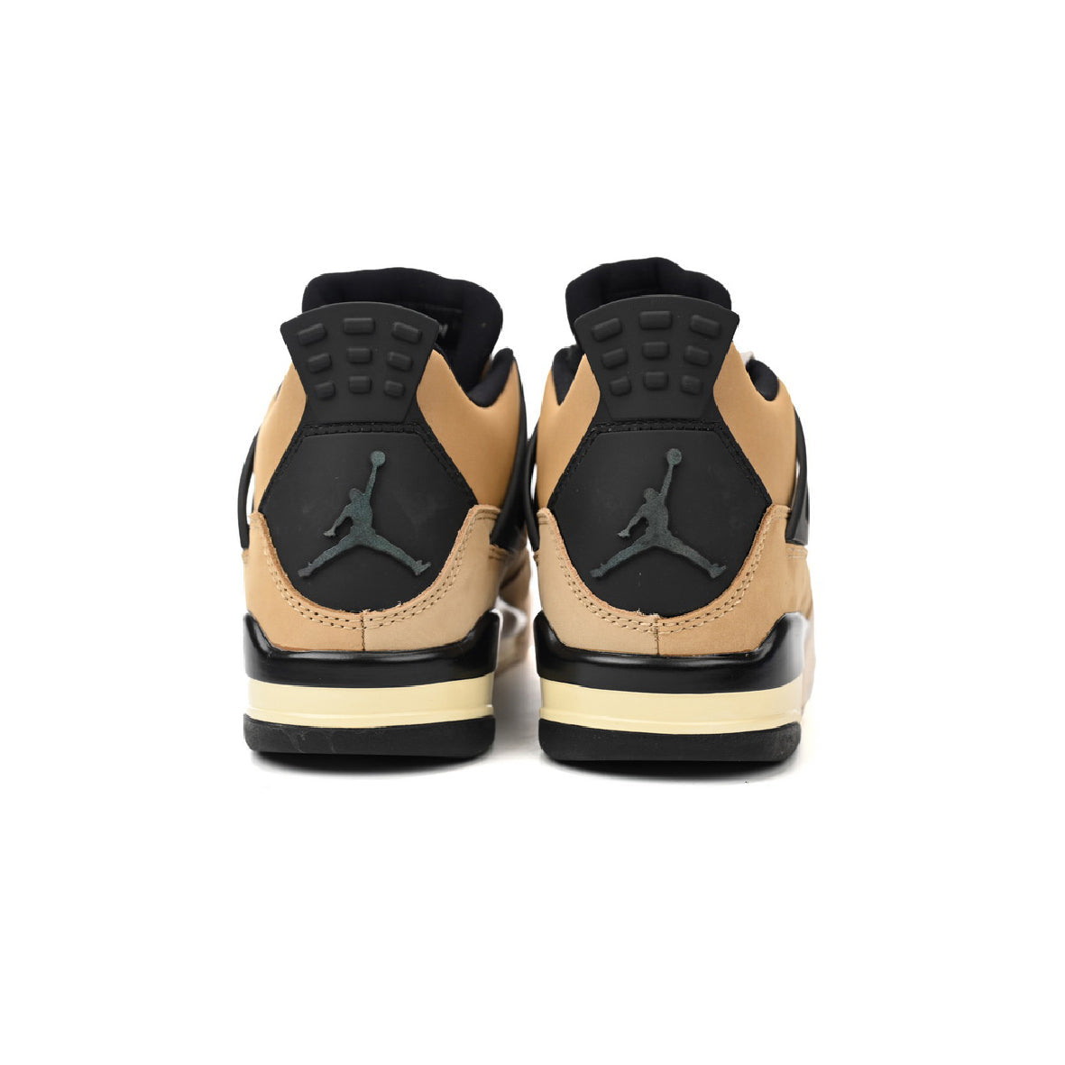 Nike Air Jordan 4 Retro Fossil Beige Schwarz Gelb Herren