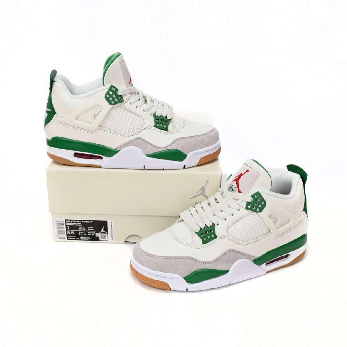 Nike Air Jordan 4 Retro SB Grün Pino Weiß Herren