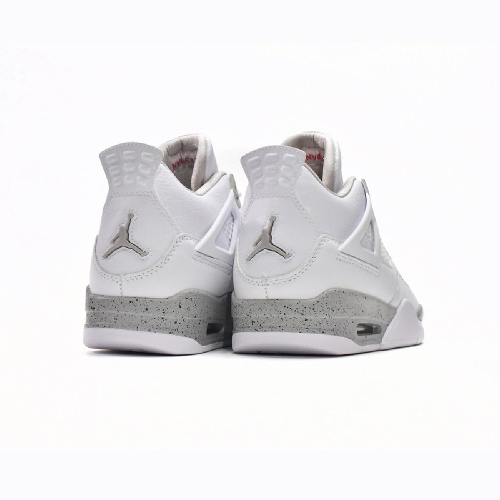 Nike Air Jordan 4 Retro Weiß Cement Grau Weiß Herren