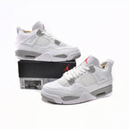 Nike Air Jordan 4 Retro Weiß Cement Grau Weiß Herren