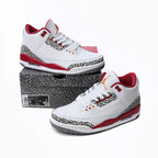 Nike Air Jordan 3 Retro Cardinal Rot/Weiß Cemento Klassisch
