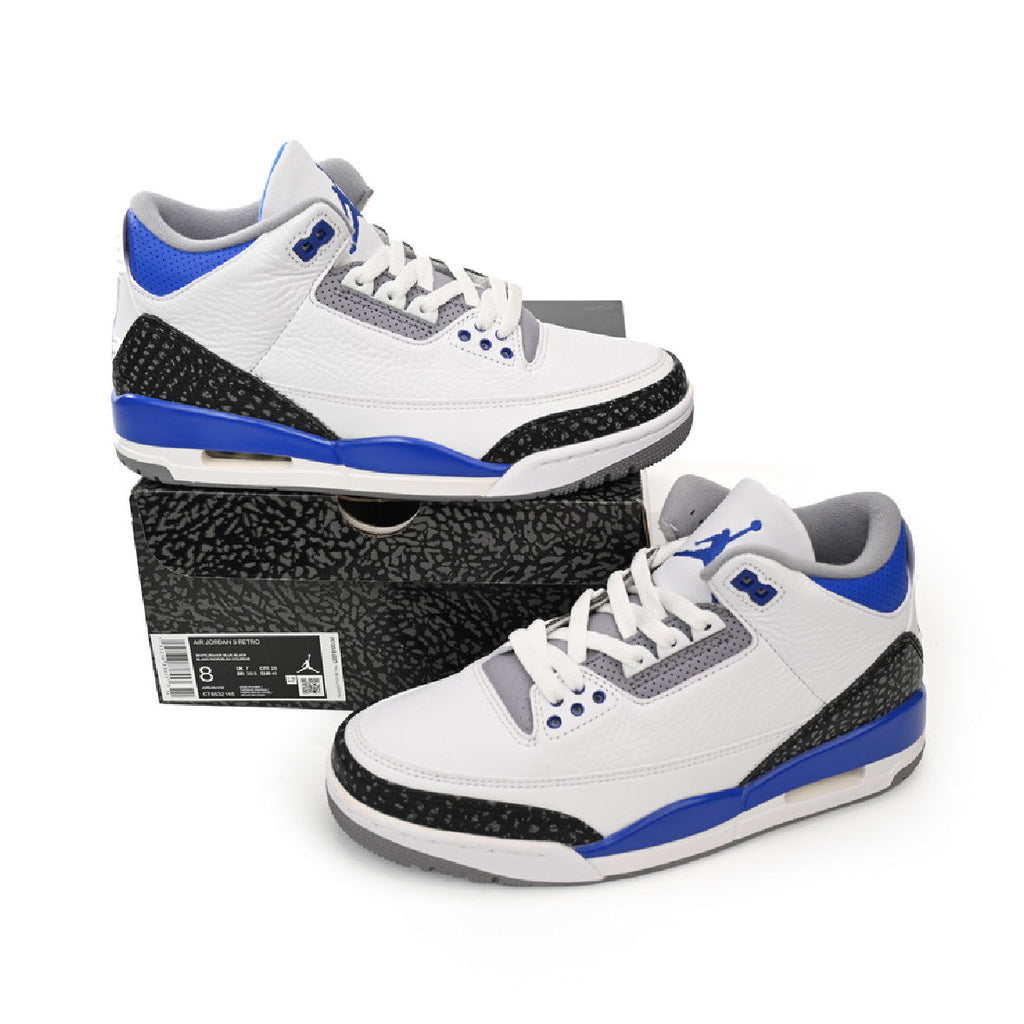 Nike Air Jordan 3 Retro Racer Blau/Weiß Cemento Ikonisch