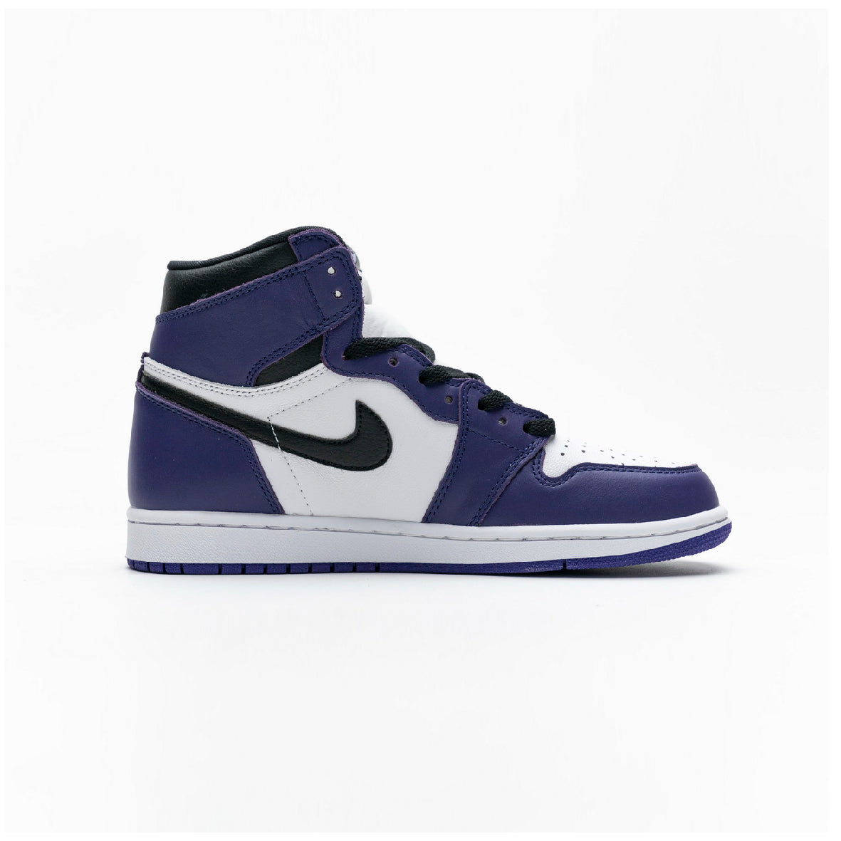 Nike Air Jordan 1 High Retro Violett Court und Weiß in Leder