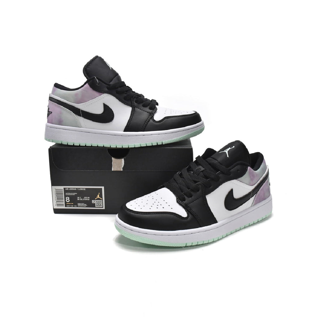 Nike Air Jordan 1 Low SE Weiß Schwarz Effetto Tie Dye