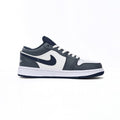 Nike Air Jordan 1 Low Weiß Grau Blau Leder Premium