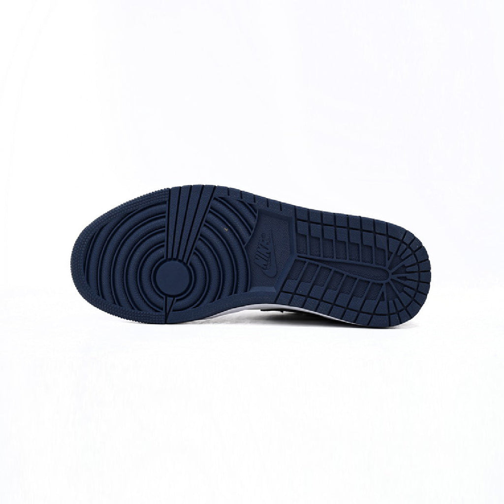Nike Air Jordan 1 Low Weiß Grau Blau Leder Premium