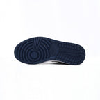 Nike Air Jordan 1 Low Weiß Grau Blau Leder Premium