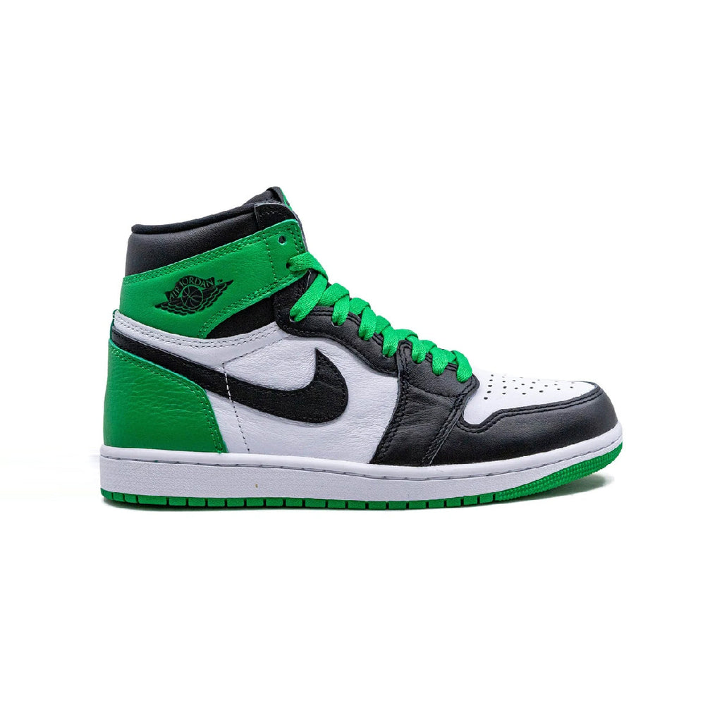 Nike Air Jordan 1 High Grün Lucky und Schwarz in Leder