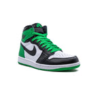 Nike Air Jordan 1 High Grün Lucky und Schwarz in Leder
