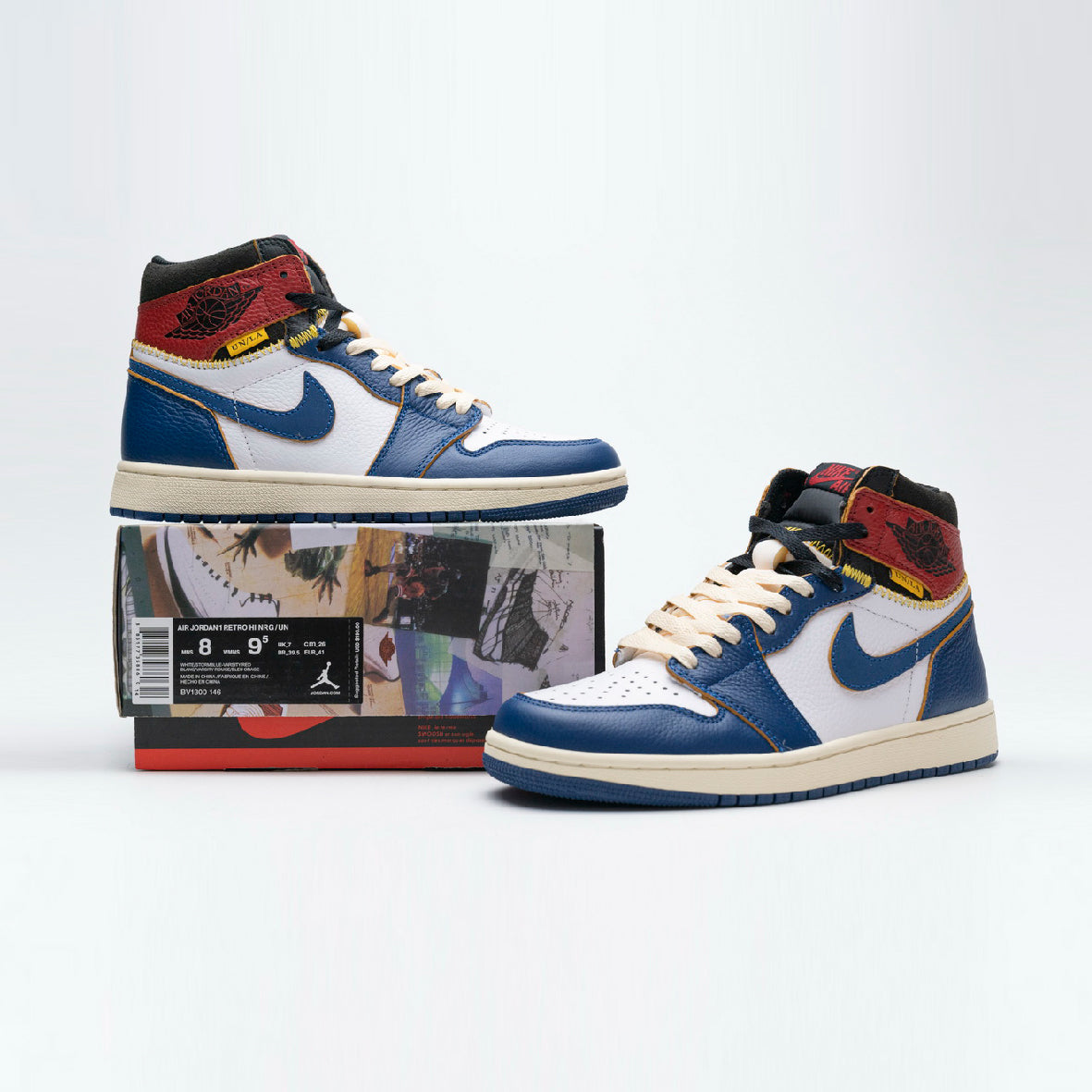 Nike Air Jordan 1 Retro High Union Los Angeles Blau Rot Weiß
