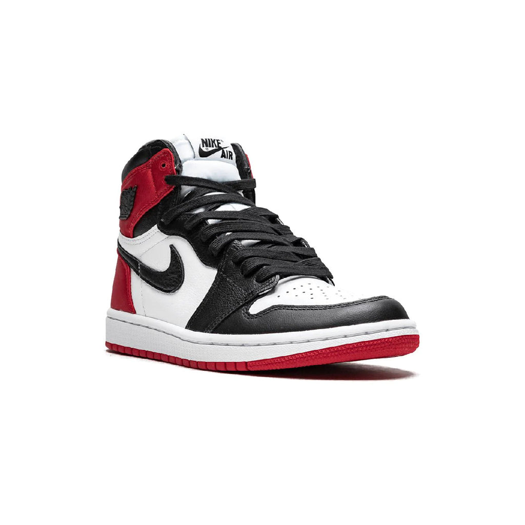 Nike Air Jordan 1 Retro High Satin Schwarz Toe Rot Schwarz Weiß
