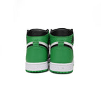 Nike Air Jordan 1 High Grün Lucky und Schwarz in Leder