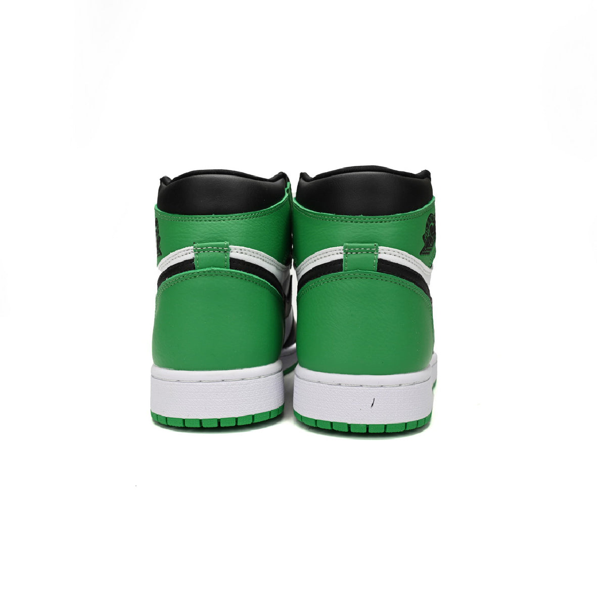 Nike Air Jordan 1 High Grün Lucky und Schwarz in Leder