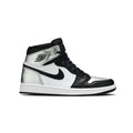 Nike Air Jordan 1 High Silber Toe Silber und Schwarz in Leder
