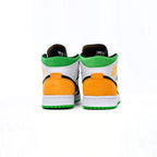 Nike Air Jordan 1 Mid Weiß Schwarz Orange Grün Oakland Retro
