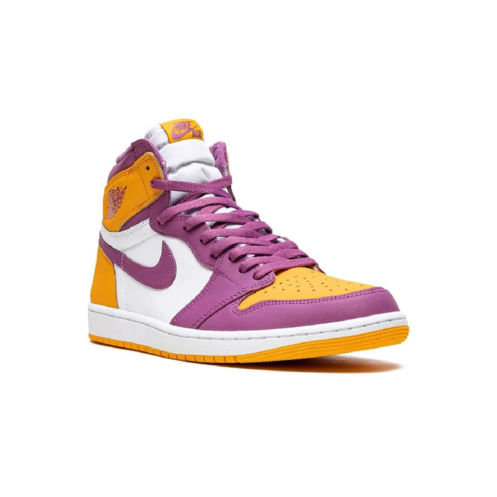 Nike Air Jordan 1 High OG Violett und Gelb Brotherhood