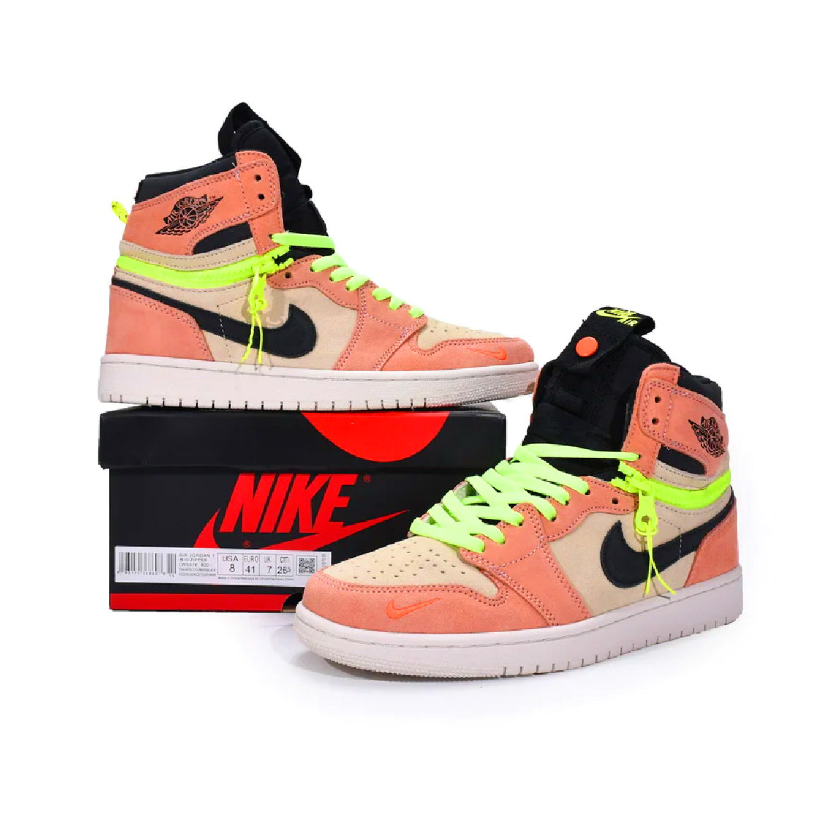 Nike Air Jordan 1 High Switch Albicocca Apricot und Volt