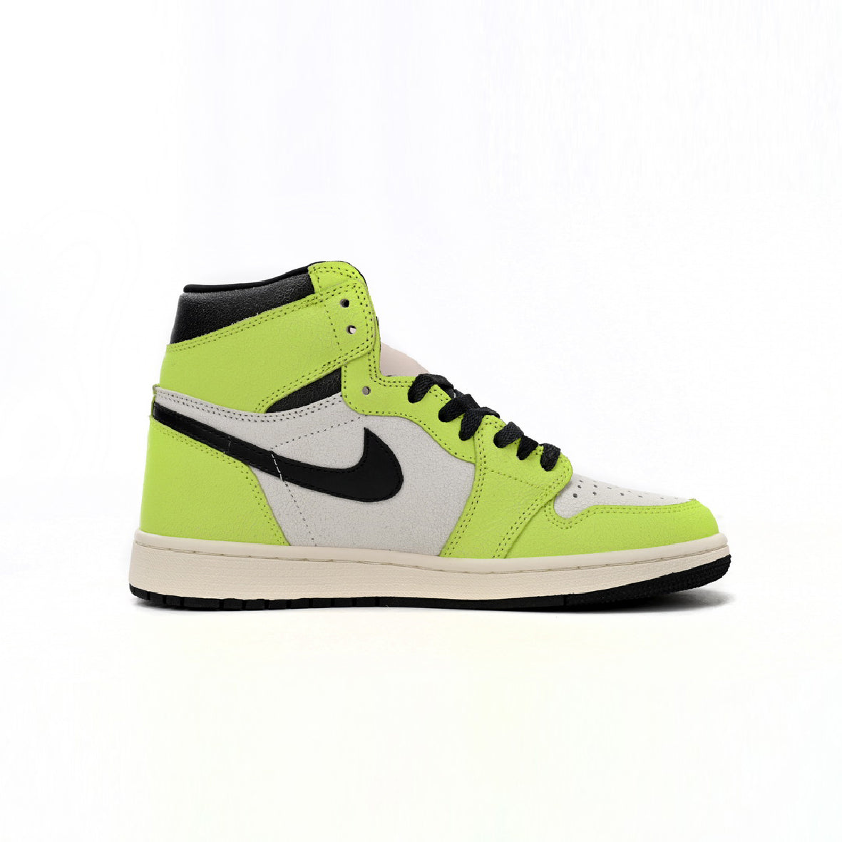 Nike Air Jordan 1 High OG Visionaire Gelb Lime und Schwarz