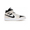 Nike Air Jordan 1 Mid Orange Hell Schwarz Weiß Leder Premium