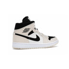 Nike Air Jordan 1 Mid Orange Hell Schwarz Weiß Leder Premium
