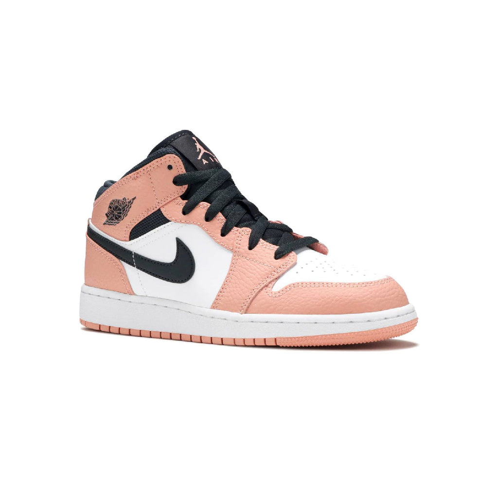 Nike Air Jordan 1 Mid Rosa Quartz Weiß Schwarz Retro